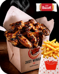 12 Piece Wings & Seasoned Fries (Choose Your Sauce)- Free Biscoff Cookie